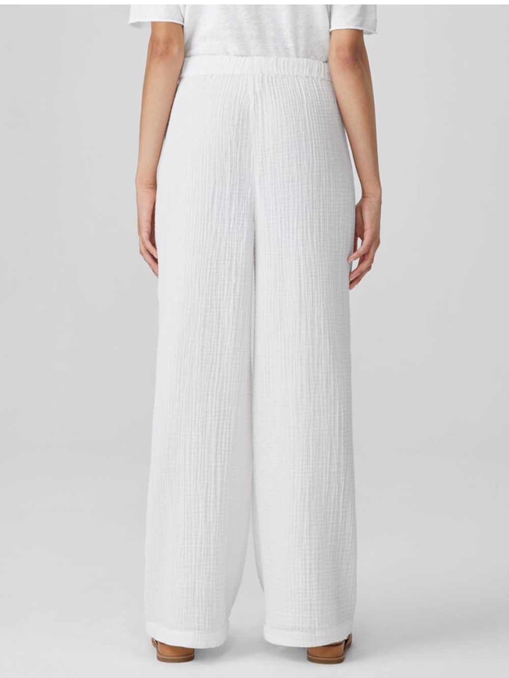 Eileen Fisher Organic Cotton Lofty Gauze Straight Pant-NWT-size 1X - Picture 4 of 8